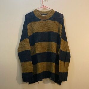 Lightweight Vintage Distressed Striped Urban Outfitters sweater